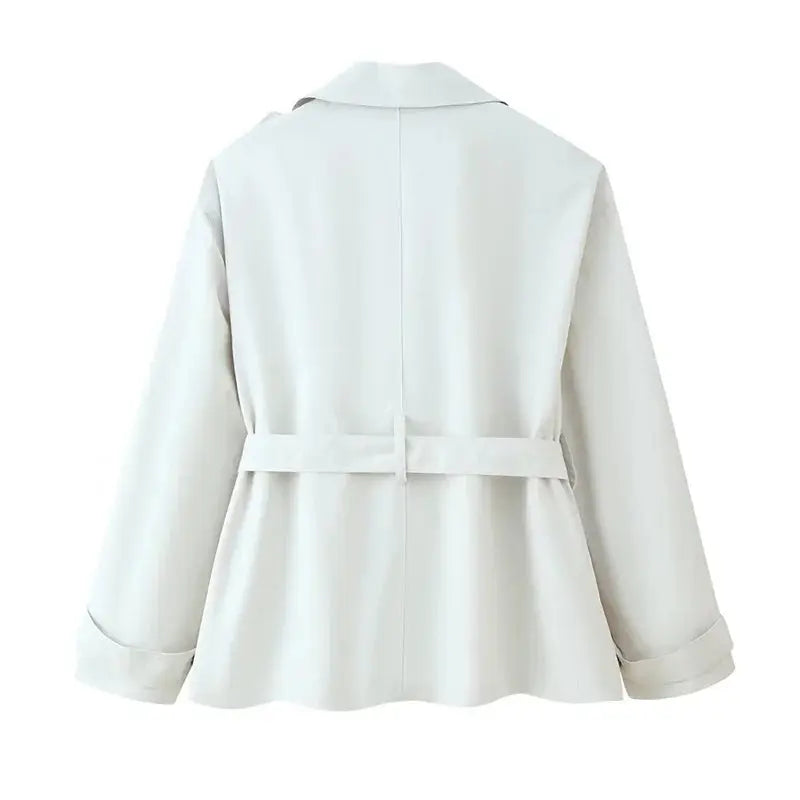 Damen Trenchcoat, neuer Kurzmantel mit Gürtel, Revers, elegantes Freizeitoberteil für Frauen 2025 MedSurgery Store For Digital Health