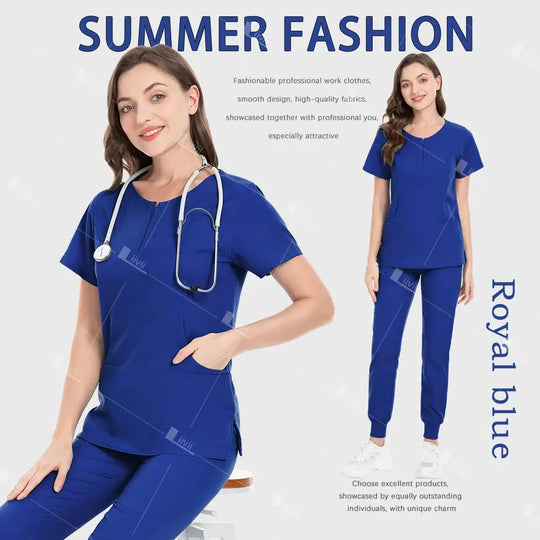 Medizinische Uniformen, elastische OP-Kleidung, Krankenhauskittel, Oberteile, Hosen, Arbeitskleidung für Krankenschwestern, Arztkleidung, medizinisches Zubehör CJdropshipping