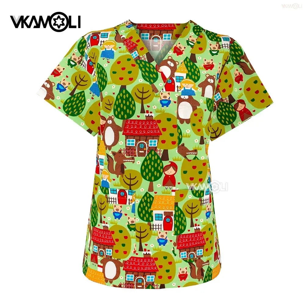 Tierklinik Spa Uniform, Damen Berufsbekleidung, Medizinischer Anzug, Peeling Tops, Peeling Shirt CJdropshipping