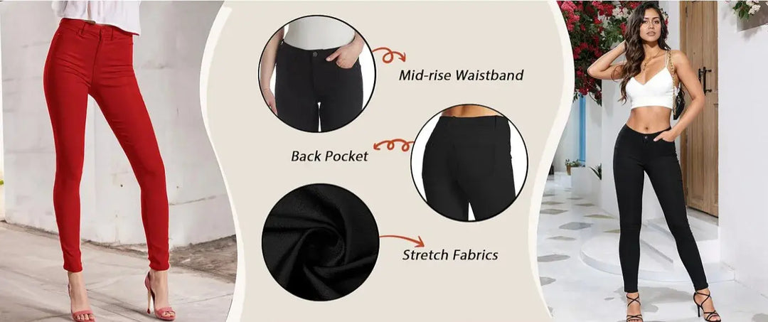 Damen-Jeans aus Baumwollstretch, Freizeithose, weiß, ultra-elastisch, bequem, für die Arbeit MedSurgery Store For Digital Health