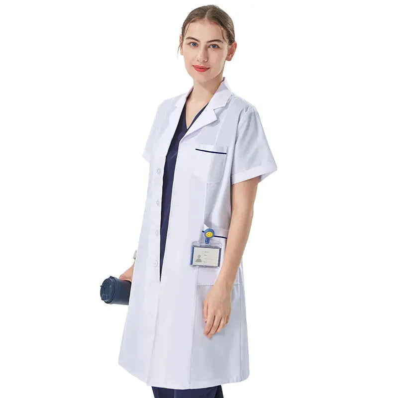 Günstiger weißer Laborkittel für Frauen, Männer, Studenten, Chemie, medizinische Fachkräfte, Krankenschwester, Langarm, Arztkittel XK002 MedSurgery Store For Digital Health