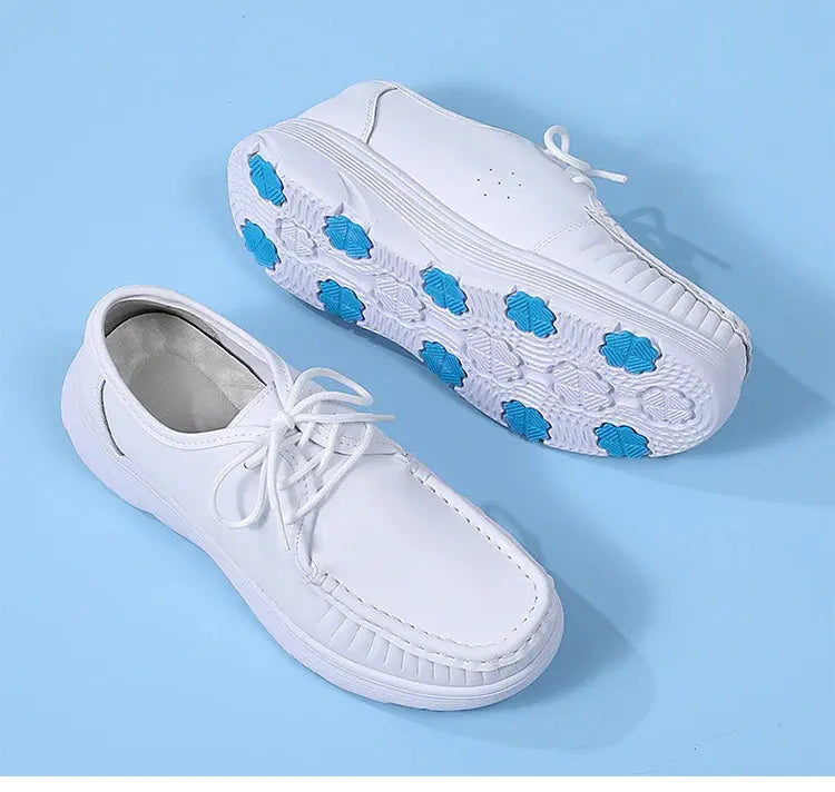 STRONGSHEN, weiße Plateauschuhe, Krankenpflegeschuhe für Frauen, leichte und bequeme Freizeitschuhe für die Arbeit, modische Slipper für Frauen MedSurgery Store For Digital Health