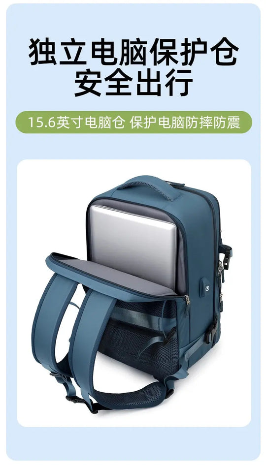 Großer Reiserucksack für Frauen und Männer, Kabinentasche, multifunktionaler wasserdichter Flugzeugrucksack mit USB-Ladefunktion, diebstahlsicherer Rucksack MedSurgery Store For Digital Health