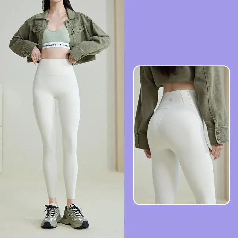 BIVIGAOS 2025 Frühling Sommer Neu Rot Pflaume 3D Nackt Gefühl Nackt Haifischhaut Leggings Schlank Frauen Sexy Sport Yoga Push Up Fitness Leggings MedSurgery Store For Digital Health