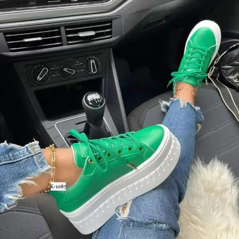 Weiße Schuhe, Damen Freizeitschuhe, Neue 2025 Plateau-Sneakers, Einfarbige Damenschuhe, Trendige Leichte PU Vulkanisierte Schuhe MedSurgery Store For Digital Health