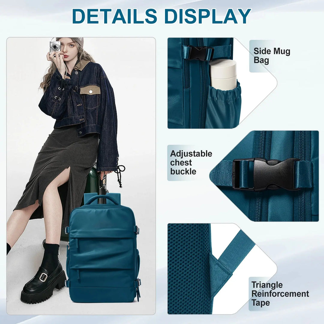 Frauen-Reiserucksack, Rucksack, TSA-Flug genehmigt Laptop-Rucksack, College Krankenschwester Tasche, lässig Wochenende Rucksack MedSurgery Store For Digital Health