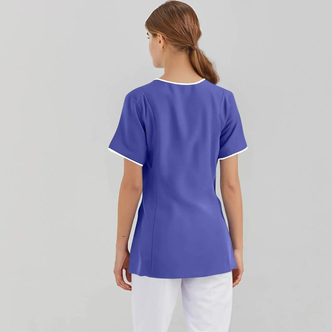 Filipina Medical Elite ISHOWTIENDA - Ergonomische Kurzarm-Klinikuniform mit V-Ausschnitt CJdropshipping