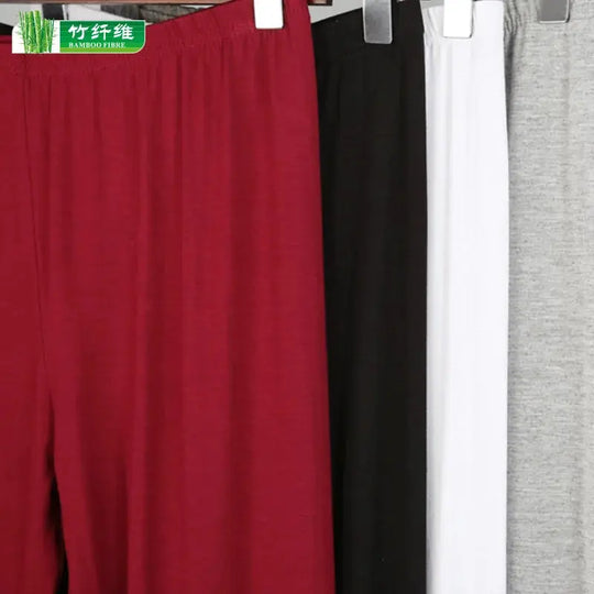 Bambusfaser-Stretch-Leggings für Frauen, Neun-Punkt, lässig, Übergröße, Frühling, Sommer und Herbst, neu von 2024 DSers Fulfillment