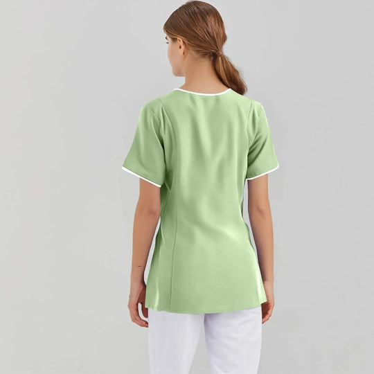 Filipina Medical Elite ISHOWTIENDA - Ergonomische Kurzarm-Klinikuniform mit V-Ausschnitt CJdropshipping