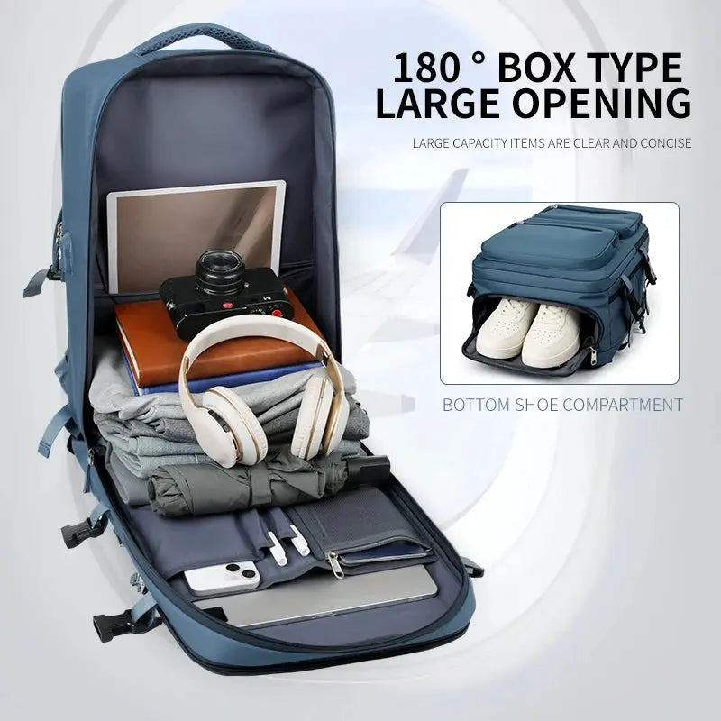 Großer Reiserucksack für Frauen und Männer, Kabinentasche, multifunktionaler wasserdichter Flugzeugrucksack mit USB-Ladefunktion, diebstahlsicherer Rucksack MedSurgery Store For Digital Health