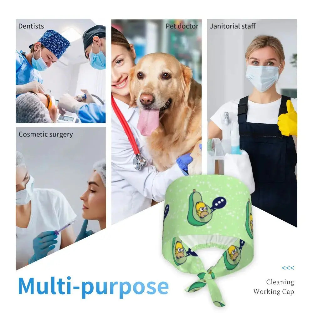 Personalisierte Die Simpsons Cartoon Cartoon medizinisches Personal Scrubs Hut Männer Frauen medizinische Krankenpflege chirurgische Scrub Kappen MedSurgery Store für digitale Gesundheit