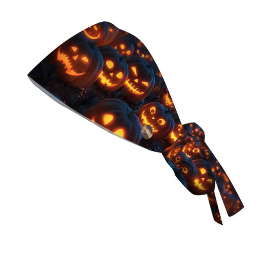 Unisex Halloween Print Scrub Cap für Ärzte oder Krankenschwestern - Scrub Cap mit Druck für medizinische Arbeit. Casual Style aus Baumwolle, bequem und stilvoll. CJdropshipping