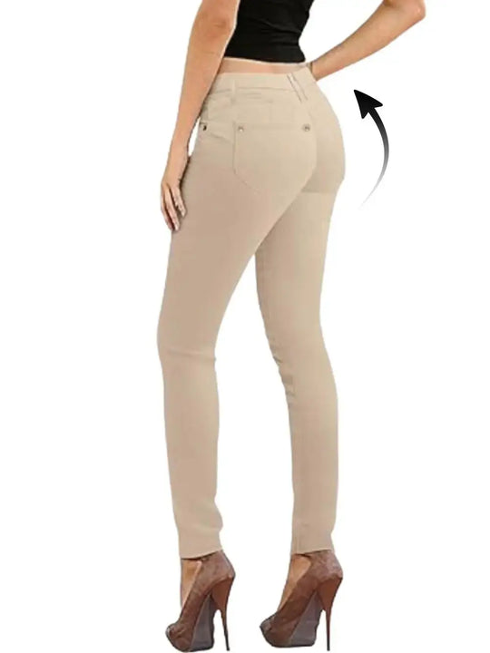 Damen-Jeans aus Baumwollstretch, Freizeithose, weiß, ultra-elastisch, bequem, für die Arbeit MedSurgery Store For Digital Health