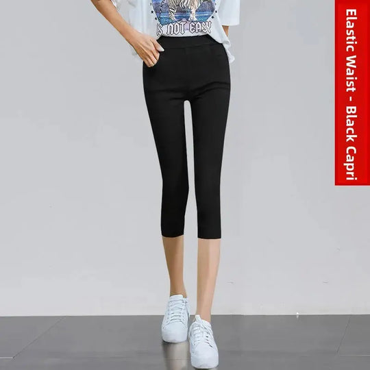 Frauen hohe Taille weiß dünne Leggings, Sommer achtzehn adeazant plonnings, kleine Fuß plonnings sie... MedSurgery Store für digitale Gesundheit