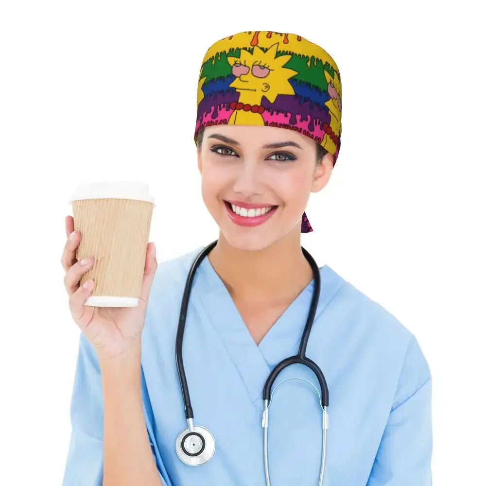 Personalisierte verstellbare Arbeitsmütze mit Gehirn Explosion, Simpsons chirurgische Kappe, chirurgische Kappe für Krankenpflege, Arzt, Chirurg, für Chef MedSurgery Store For Digital Health