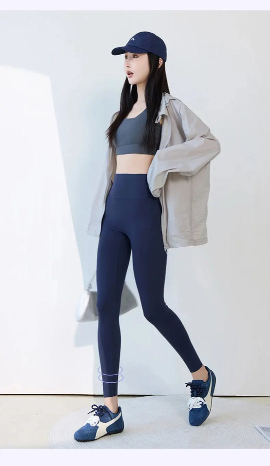 BIVIGAOS 2025 Frühling Sommer Neu Rot Pflaume 3D Nackt Gefühl Nackt Haifischhaut Leggings Schlank Frauen Sexy Sport Yoga Push Up Fitness Leggings MedSurgery Store For Digital Health