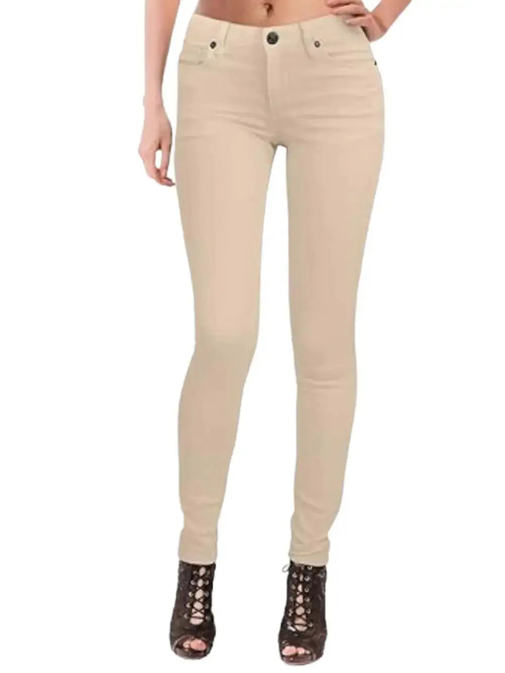Damen-Jeans aus Baumwollstretch, Freizeithose, weiß, ultra-elastisch, bequem, für die Arbeit MedSurgery Store For Digital Health