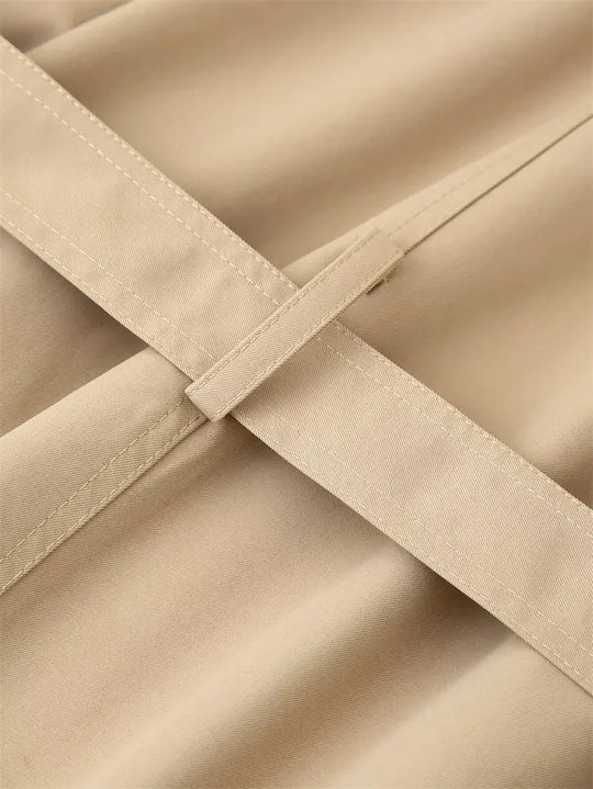 Damen Trenchcoat, neuer Kurzmantel mit Gürtel, Revers, elegantes Freizeitoberteil für Frauen 2025 MedSurgery Store For Digital Health