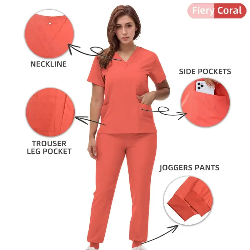 2025 neue V-Ausschnitt Krankenpflegekittel, Jogginghosen, OP-Kittel-Sets, Zahnarztkittel, Krankenhauskittel, Krankenhauskittel S21 MedSurgery Store For Digital Health