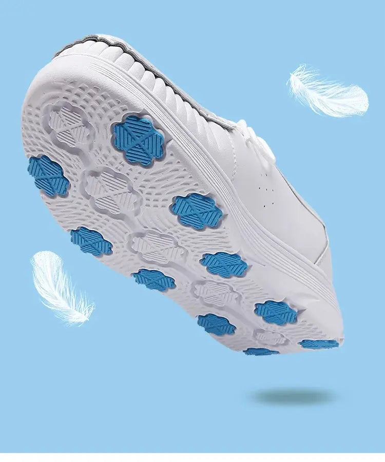 STRONGSHEN, weiße Plateauschuhe, Krankenpflegeschuhe für Frauen, leichte und bequeme Freizeitschuhe für die Arbeit, modische Slipper für Frauen MedSurgery Store For Digital Health