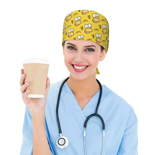 Personalisierte Die Simpsons Cartoon Cartoon medizinisches Personal Scrubs Hut Männer Frauen medizinische Krankenpflege chirurgische Scrub Kappen MedSurgery Store für digitale Gesundheit