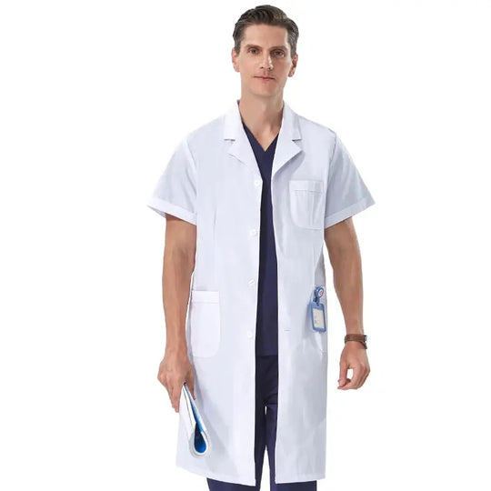Günstiger weißer Laborkittel für Frauen, Männer, Studenten, Chemie, medizinische Fachkräfte, Krankenschwester, Langarm, Arztkittel XK002 MedSurgery Store For Digital Health