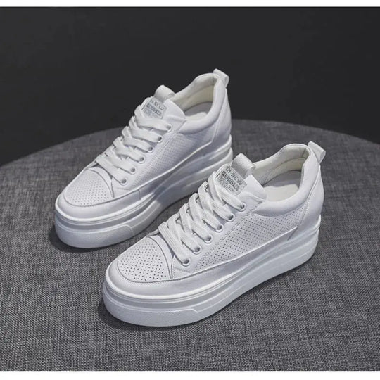 chaussures ete femme espadrille femme basket femme compensé Damen lässige Turnschuhe, atmungsaktiv und bequem weiße Schuhe mit 8CM Fersen, Plattform Höhe steigen, Herbst, 2022 MedSurgery Store For Digital Health