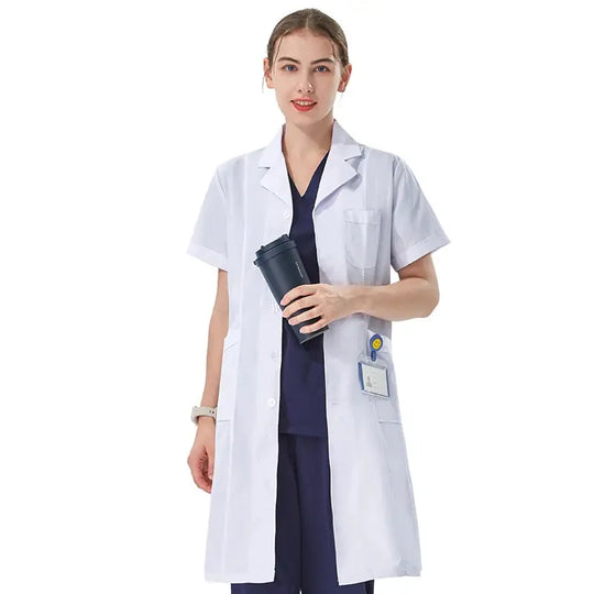 Günstiger weißer Laborkittel für Frauen, Männer, Studenten, Chemie, medizinische Fachkräfte, Krankenschwester, Langarm, Arztkittel XK002 MedSurgery Store For Digital Health