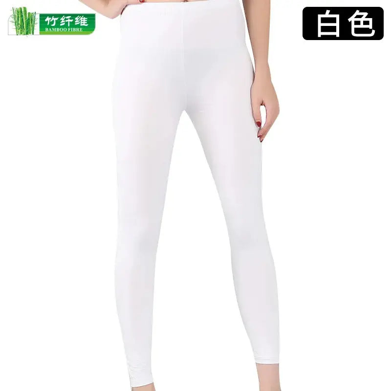 Bambusfaser-Stretch-Leggings für Frauen, Neun-Punkt, lässig, Übergröße, Frühling, Sommer und Herbst, neu von 2024 DSers Fulfillment
