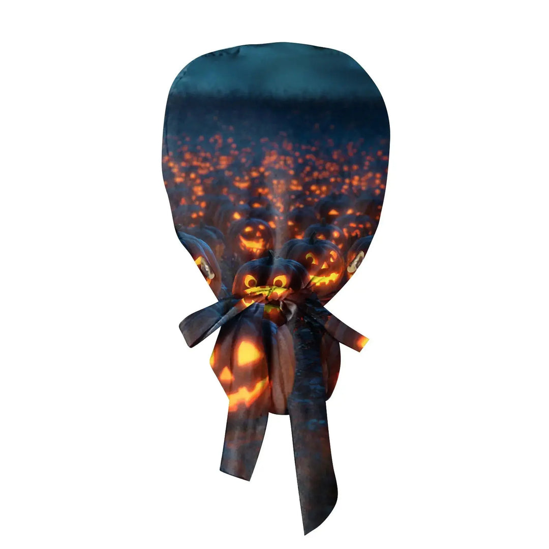 Unisex Halloween Print Scrub Cap für Ärzte oder Krankenschwestern - Scrub Cap mit Druck für medizinische Arbeit. Casual Style aus Baumwolle, bequem und stilvoll. CJdropshipping