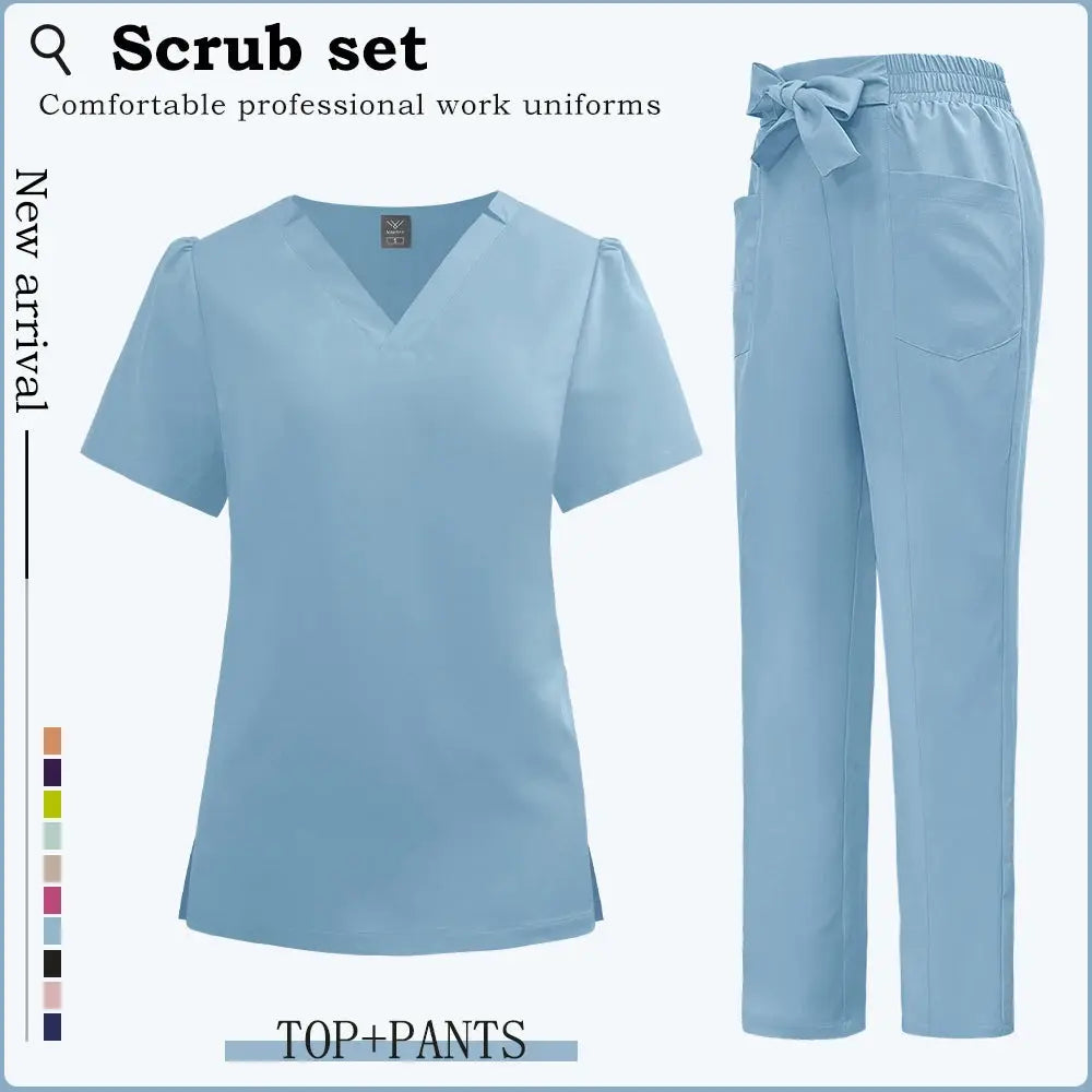 Kurze Ärmel Klinik Arbeitskleidung, Frauen Scrubs, Krankenhaus Scrubs, Dental Scrub Anzug, Krankenpflege Zubehör CJdropshipping