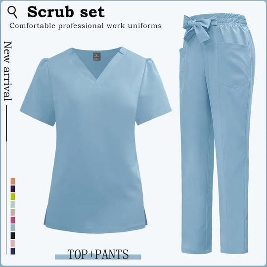 Kurze Ärmel Klinik Arbeitskleidung, Frauen Scrubs, Krankenhaus Scrubs, Dental Scrub Anzug, Krankenpflege Zubehör CJdropshipping