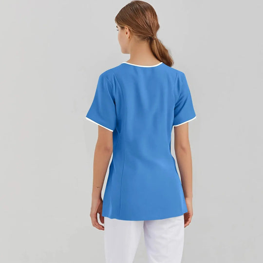 Filipina Medical Elite ISHOWTIENDA - Ergonomische Kurzarm-Klinikuniform mit V-Ausschnitt CJdropshipping