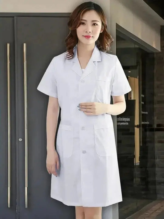 Krankenschwester-Overall, weißer Kittel, langärmelige medizinische Uniform für Frauen, kurzärmeliger medizinischer Laborkittel für Männer, Laborchemie für Universitäten MedSurgery Store For Digital Health
