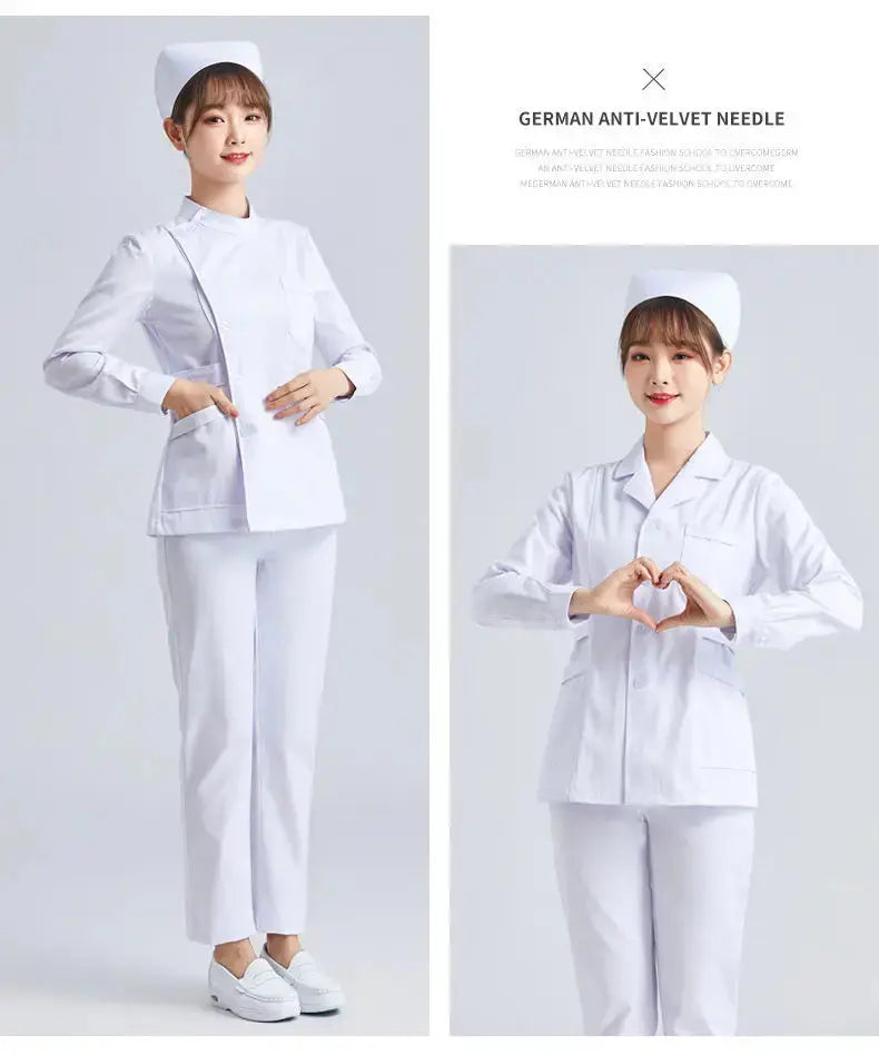 Elite White Krankenschwester Uniform - Frauen Kurzarm verstellbare Scrub Top CJdropshipping
