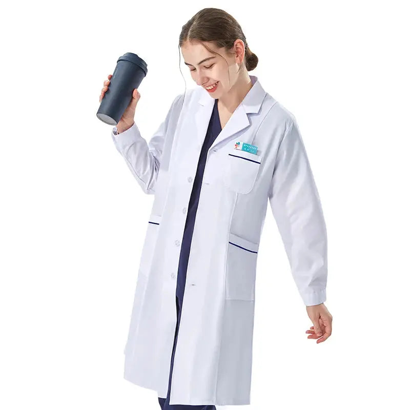 Günstiger weißer Laborkittel für Frauen, Männer, Studenten, Chemie, medizinische Fachkräfte, Krankenschwester, Langarm, Arztkittel XK002 MedSurgery Store For Digital Health