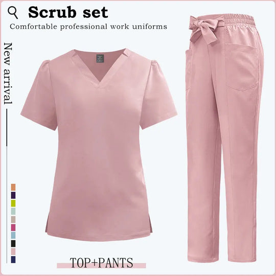 Kurze Ärmel Klinik Arbeitskleidung, Frauen Scrubs, Krankenhaus Scrubs, Dental Scrub Anzug, Krankenpflege Zubehör CJdropshipping