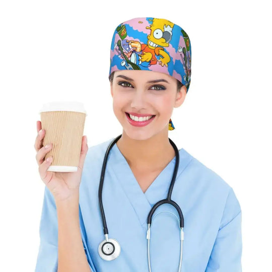 Personalisierte verstellbare Arbeitsmütze mit Gehirn Explosion, Simpsons chirurgische Kappe, chirurgische Kappe für Krankenpflege, Arzt, Chirurg, für Chef MedSurgery Store For Digital Health