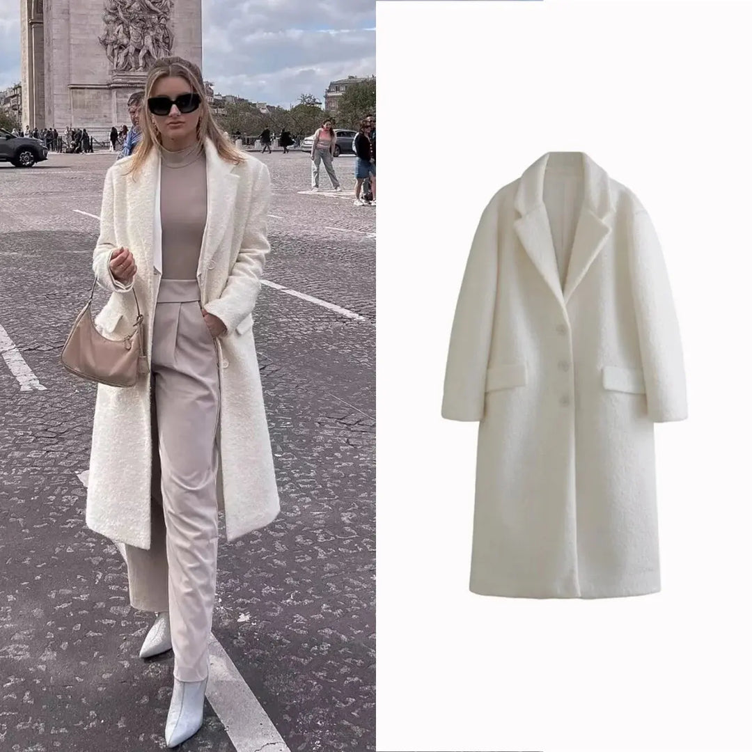 2025 Damen Lange Wolljacke Herbst Winter Damen Kaschmirmantel Mittellang Wollmischungen Langarm Elegant Einreihig Kleidung MedSurgery Store For Digital Health