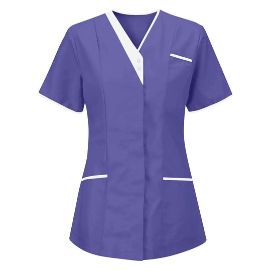 Filipina Medical Elite ISHOWTIENDA - Ergonomische Kurzarm-Klinikuniform mit V-Ausschnitt CJdropshipping
