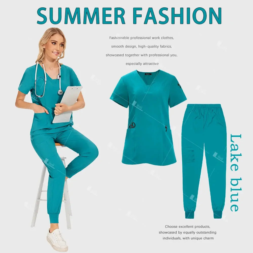Großhandel Medizinische Uniformen, Jogginganzug, Arzt und Krankenschwester Scrubs, Krankenhaus chirurgische Arbeitskleidung, Multicolour Frauen Scrubs dsers-fulfillment-service