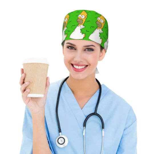 Personalisierte verstellbare Arbeitsmütze mit Gehirn Explosion, Simpsons chirurgische Kappe, chirurgische Kappe für Krankenpflege, Arzt, Chirurg, für Chef MedSurgery Store For Digital Health