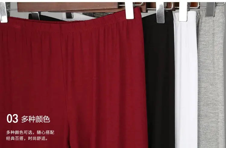 Bambusfaser-Stretch-Leggings für Frauen, Neun-Punkt, lässig, Übergröße, Frühling, Sommer und Herbst, neu von 2024 DSers Fulfillment