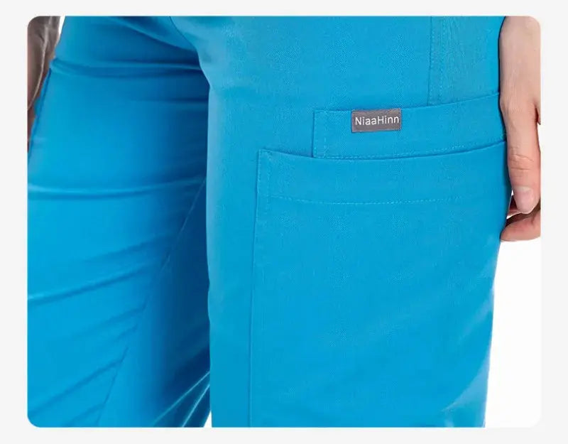Work Top, Arzt und Krankenschwester Uniform, Plain Pants mit mehr Taschen, Dental Scrub Pants, Unisex Scrubs, 3 Stück Set CJdropshipping