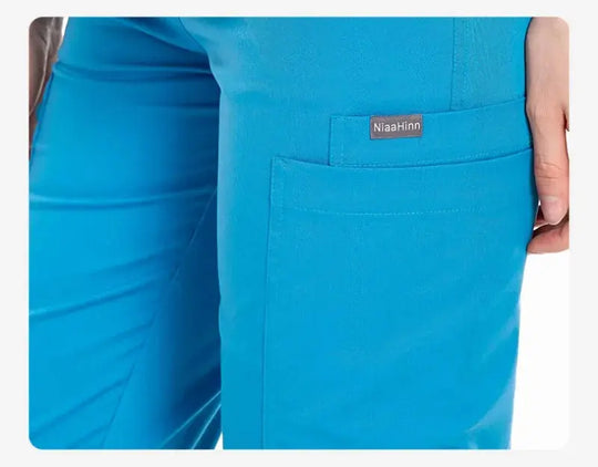 Work Top, Arzt und Krankenschwester Uniform, Plain Pants mit mehr Taschen, Dental Scrub Pants, Unisex Scrubs, 3 Stück Set CJdropshipping