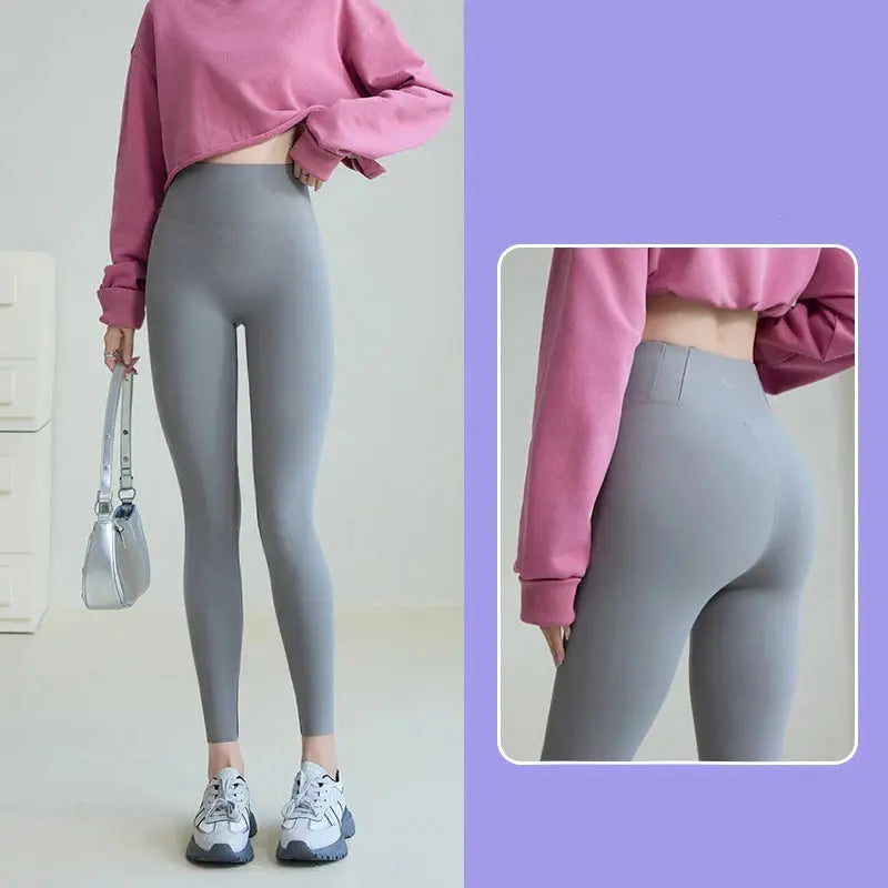 BIVIGAOS 2025 Frühling Sommer Neu Rot Pflaume 3D Nackt Gefühl Nackt Haifischhaut Leggings Schlank Frauen Sexy Sport Yoga Push Up Fitness Leggings MedSurgery Store For Digital Health