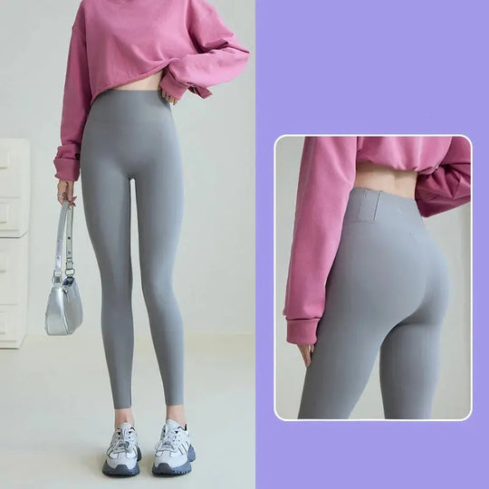 BIVIGAOS 2025 Frühling Sommer Neu Rot Pflaume 3D Nackt Gefühl Nackt Haifischhaut Leggings Schlank Frauen Sexy Sport Yoga Push Up Fitness Leggings MedSurgery Store For Digital Health