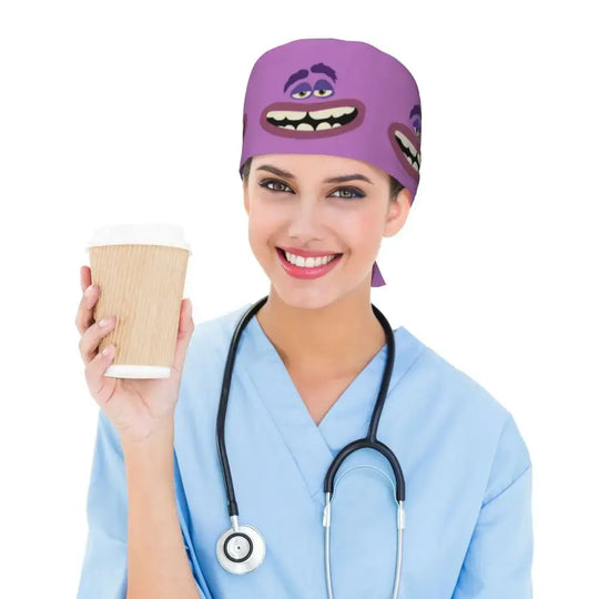 Personalisierte verstellbare Arbeitsmütze mit Monsters University Cartoon, chirurgische Mütze für Männer und Frauen, chirurgische Mütze für Krankenschwestern, Ärzte und Chirurgen MedSurgery Store For Digital Health