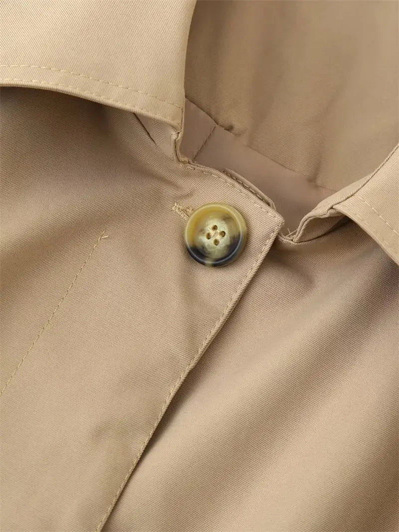 Damen Trenchcoat, neuer Kurzmantel mit Gürtel, Revers, elegantes Freizeitoberteil für Frauen 2025 MedSurgery Store For Digital Health