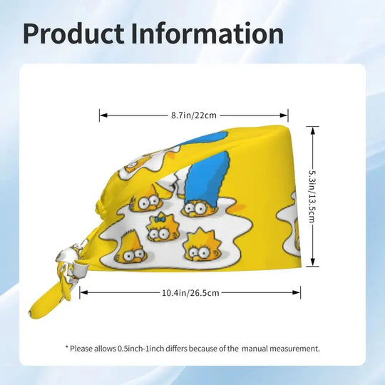 Personalisierte Die Simpsons Cartoon Cartoon medizinisches Personal Scrubs Hut Männer Frauen medizinische Krankenpflege chirurgische Scrub Kappen MedSurgery Store für digitale Gesundheit